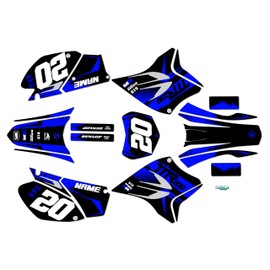 Kalair GFX Graphics Kit for Yamaha TTR230 (2005-2023) Spear Series Blue 21 Mil - Dirt pit bike motorcycle stickers,dirtbike racing decal automotive motocross accessories no plastics
