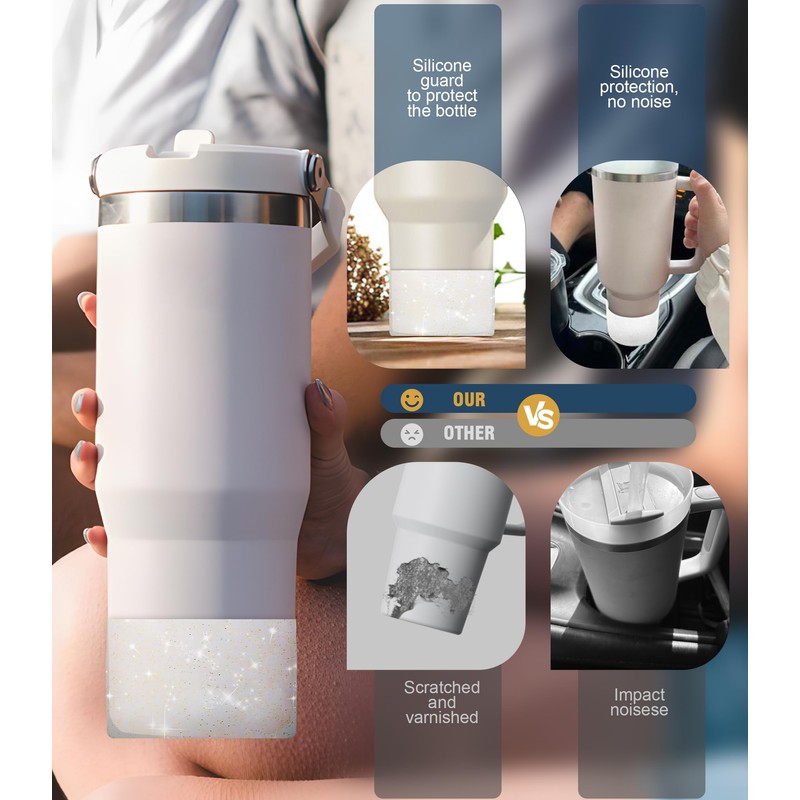 Nearockle Cup Sets 2 Pieces Starry Sky White + Gold