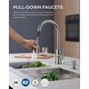 FORIOUS Kitchen Faucet with Soap Dispenser Chrome, Single Handle Stainless