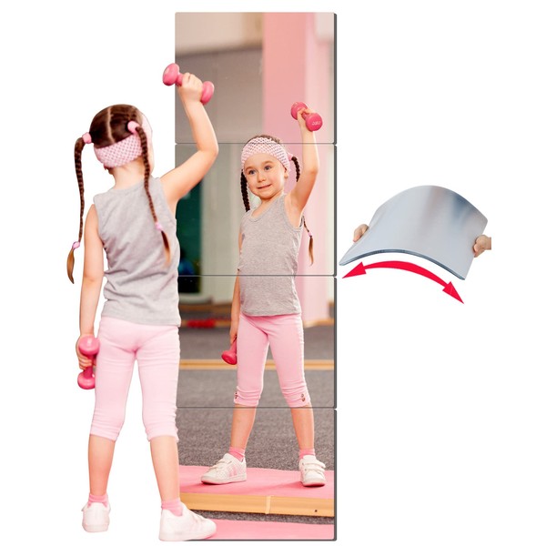 BQRIS Kids Safety Unbreakable Mirror Super Thick 0.14'' 4 Pack