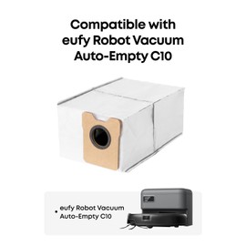 eufy 6-Pack Large Capacity Dust Bags Compatible with eufy C10
