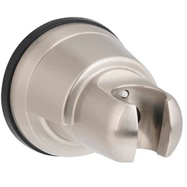 Hibbent Vacuum Suction Cup Shower Head Holder, Removable Shower Head Bracket, Height Adjustable Wall Mount ABS Plastic Suction Holder for Handheld Showerhead, Brushed Nickel