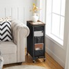 HOOBRO Slim Laundry Hamper with Lid, 11Gal Rolling Laundry Basket