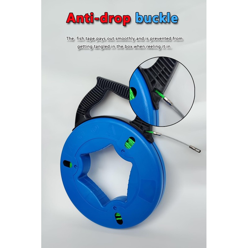 Fish Tape Cable Puller Kit 82FT 25m 4.5mm PET Electrical