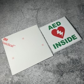 Car Stickers Emergency AED Inside Text Caution First Aid Decal Automobile Window Tail Triangle Appliques 3PCS