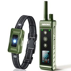 AIBORS Dog Shock Collar - 4300FT Dog Training Collar with Remote,Shock-Lock,Light for Night Walks, Innovative IPX7 Waterproof with 4 Training Modes, Rechargeable E-Collar for 8-150 LBS