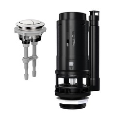 R&T 3-Inch Dual Flush Valve with Top Push Button Toilet Repair Kit Inside Tank dual flush valve replacement kit for 2-piece Toilet A2422M