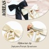 AOREAS 2Pcs Hair Bows for Women Soft Silky Stain Apricot