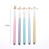 5Pcs One Stroke Nail Art Brush Set, Petal Painting Brushes