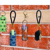 KUKEANVO Chapstick Holder Keychain Lip Balm Braided Leather Keychain Car