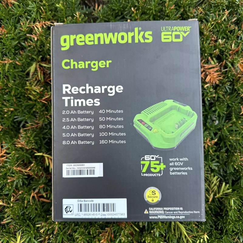 Greenworks 60V Ultra Power Rapid Battery Charger 662906951