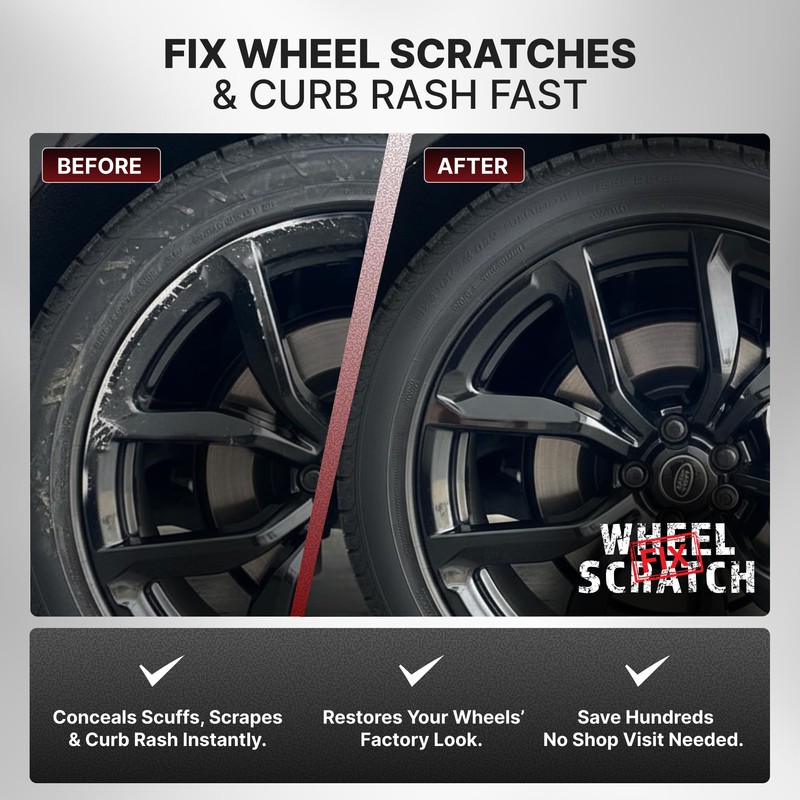 Wheel Scratch Fix® Gloss Black Touch Up Paint for Cars