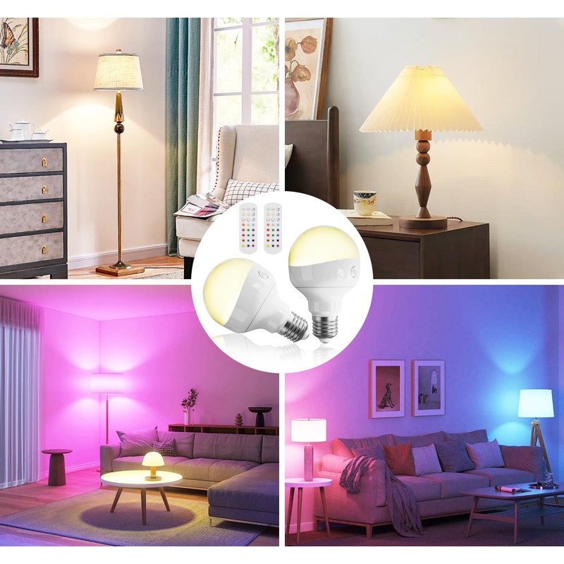 HISTAR Rechargeable Light Bulbs, 2500mAh Wireless Battery Operated Light Bulb