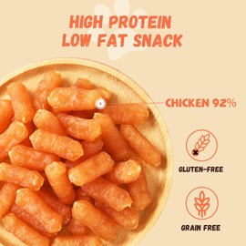 Pawmate Dog Treats Chicken Sausages, Natural Chicken Jerky Training Treats with Glucosamine, Chondroitin, MSM and Taurine, Low Fat Soft Chewy Snacks for Small Medium Dogs, 10.6 oz