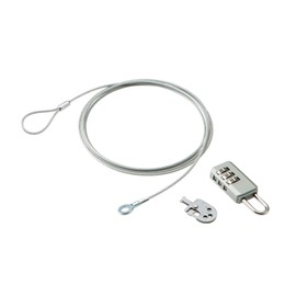 Elecom ESL-10A Security Wire Dial Type Padlock, Multi-Lock Part, Regular Key
