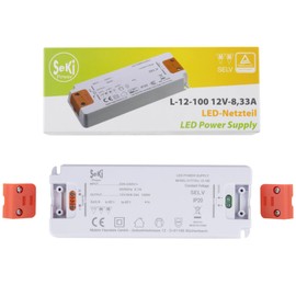 SeKi LED Power Supply L-100-12 - 12 V - 8.33 A - 100 W; LED Driver - Transformer - Power Supply - Driver - Transformer