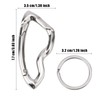 lasuroa Silver Cool Carabiner Clip, Zinc Alloy Unique Irregular Shaped