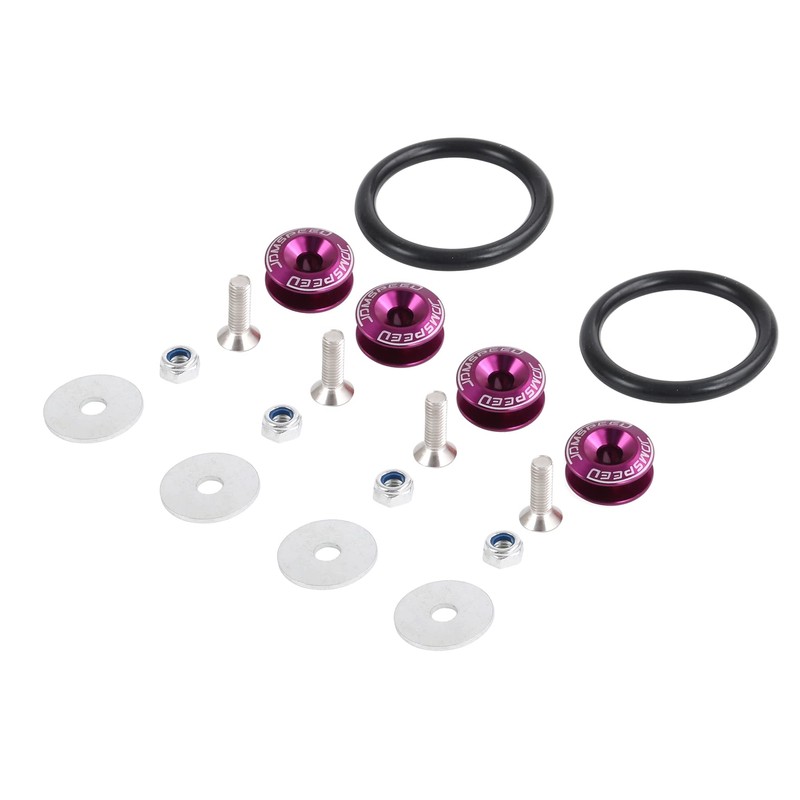 JDMSPEED Purple Universal CNC Billet Bumper Trunk Quick Release Fastener