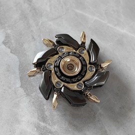 T-Conceal EDC Fidget Sliders Open Armor Spinning TopFidget Toys Stress Relief For Adults Magnetic Metal (Goldgrau)