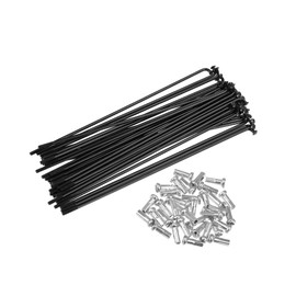 ACROPIX 36pcs 14G J Bend Bicycle Steel Spokes 136mm 5.35" Cycle Spokes with Brass Nipples Steel Spokes for Mountain Bike MTB Car Parts