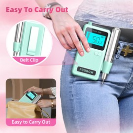 PDGROW Electric Nail Drill Machine with Accessories Professional Nail Tools 50000 RPM Portable Nail Drill Kit Supplies for Women High Speed Nail File Art Tools for Nail Techs or Salon Home(Green)