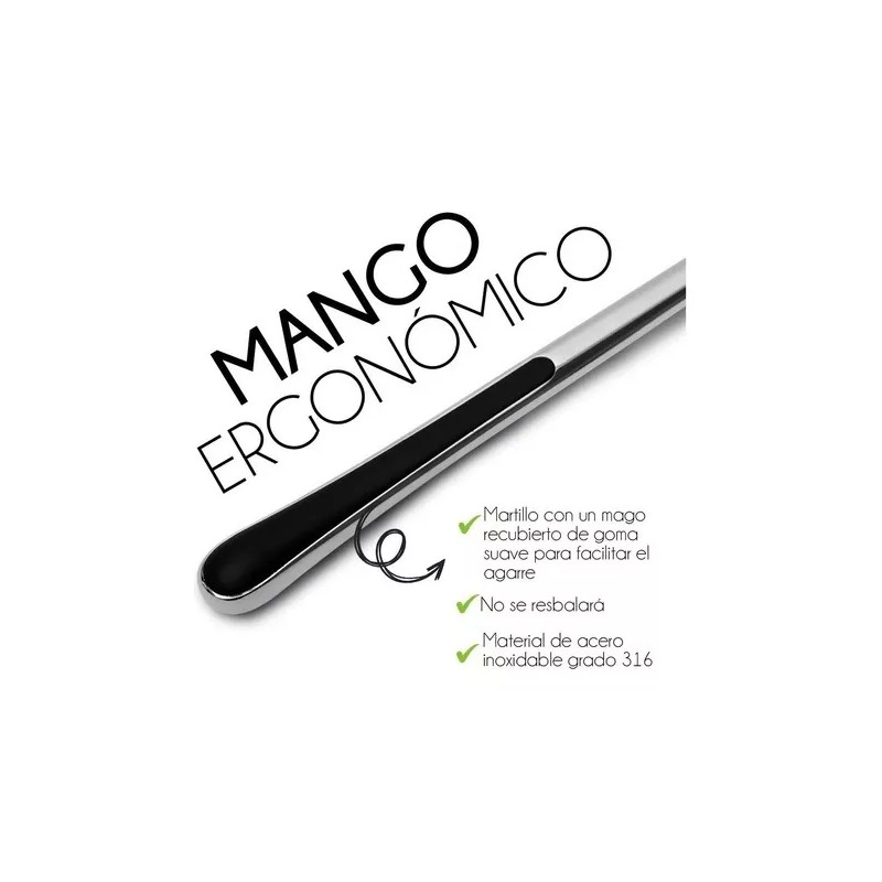 Eco R Martillo Ablandador Carne Mazo Acero Inoxidable Utensilios