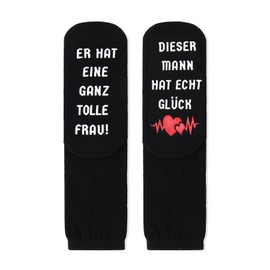 Veroola Funny Socks for Couples, Lovely Socks Gifts for Couples for Christmas, Birthday, Valentine's Day, Anniversary Gift for Him and Her, black, One Size