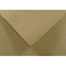 Netuno Pack of 100 Sand Brown Kraft Paper Envelopes DIN C6 114 x 162 mm Pointed Flap without Window Envelopes Kraft Eco Eco Vintage Recycled Envelopes Brown for Wedding Cards Christmas Cards