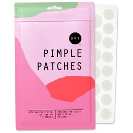 Dot Dot Pimple Zit Patches for Face C Dermatologist Recommended & Ranked 1 for Most Effective Blemish Support C All Natural Hydrocolloid Acne Stickers with Vitamin C & Salicylic Acid (8 & 12 mm, 36 ct)