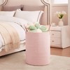 MOJOSCEND 15Dx20H inches Large Pink Hamper Laundry Basket for Baby