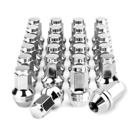 YYHHZZ 24PCS M14 x 2 One-Piece Factory Style Chrome Lug Nuts Compatible with F-150 2000-2014， Expedition 00-14， Lincoln Navigator 2004-2014