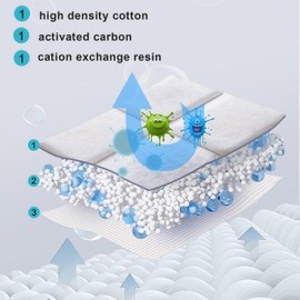 PAWGALAXY 6 Pack Replacement Filters for 135 oz/4 L Cat Water Fountain Cordless, 6 Months Set of Ultra Quiet Pet Dispenser Stainless Steel, White 6 Count