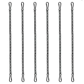 6 Pcs 20 Inch Stained Glass Window Hanging Chain - Black Hanging Chain, Window Art Decor, Patio Garden Outdoor Decorative Hanging Glass Panels Chains