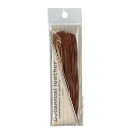 Marchen Art Botanical Leather Cord Flat Leather Cord 3mm Width 812-Brown
