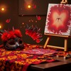 Clockjuan 50 piume rosse naturali per Carnevale Halloween Costume, artigianato,