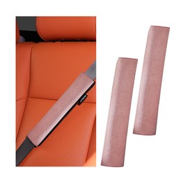 zipelo Car Seat Belt Pad, 2PCS Comfortable Vehicle Seatbelt Strap Cover for Neck & Shoulder Protection, Soft Automotive Interior Accessories, Universal for SUV Sedan Truck (Pink)