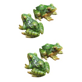 Ciieeo Sets Frog Ornaments for Home Frog Themed Miniature Resin Figurines Resin Decorations Creative Desktop Craft Pcs