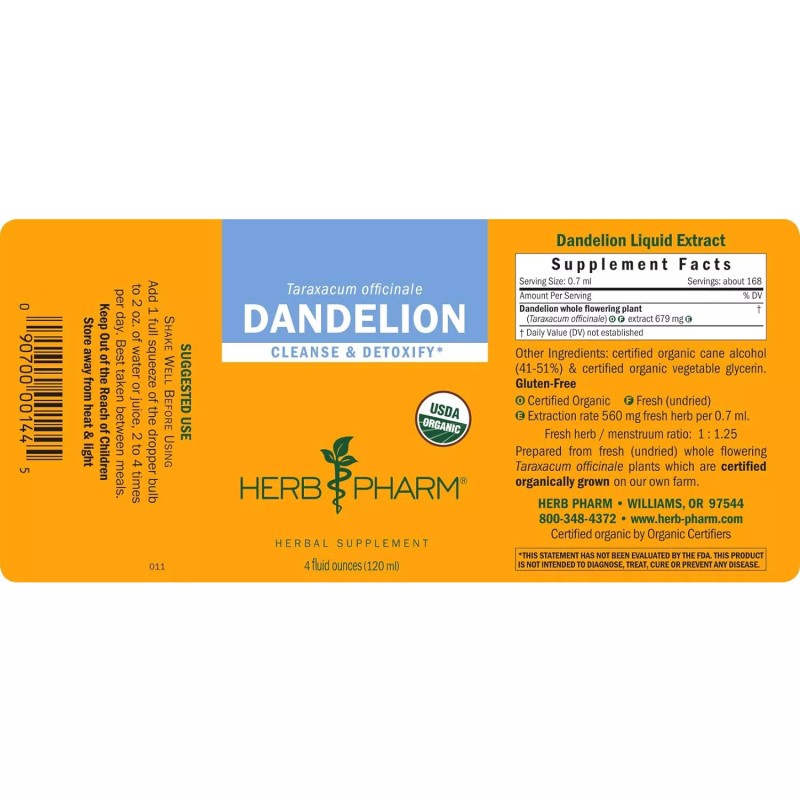 Herb Pharm Dandelion Cleanse &amp; Detoxify, 4 Fluid Ounces