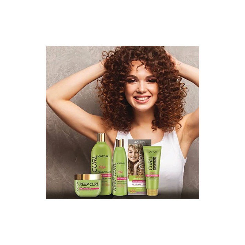 KATIVA Keep Curl Champú para Cabello Rizado 250 ml con