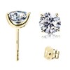 "STUNNING FLAME" 18K Yellow Gold Plated Sterling Silver Cubic-Zirconia Stud