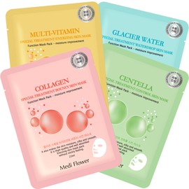 “Skin soothing” skin mask pack 40 sheets (choose 2 types) - Glacier water (20 sheets) / "피부진정" 스킨 마스크팩 40매 (종류 택2) - 빙하수(20매)