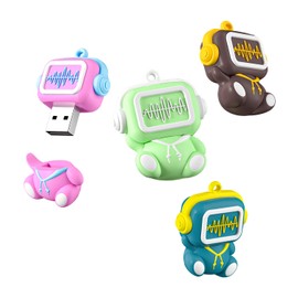 Bilious Cute Rhythmic Musician Shaped USB Flash Drive, Thumb Drive 64gb Waterproof USB 2.0 Memory Stick Small Size USB Drive Gift (128GB, Green)