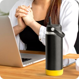 Bluwing Silicone Sleeve for YETI Rambler Bottle 26oz, Protective Silicone Boot for Owala 32oz, Anti-Slip Bottom Sleeve, BPA Free(Eggplant Purple)