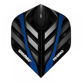 WINMAU Rhino Extra Thick Black, Grey & Blue - 1 Set per Pack (3 Flights Total)