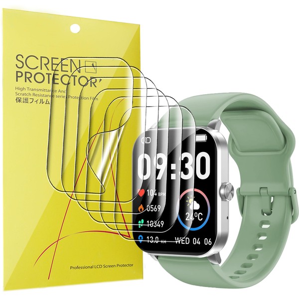 Lamshaw Compatible for Jacoosa Smart Watch Screen Protector, [6 Pack]
