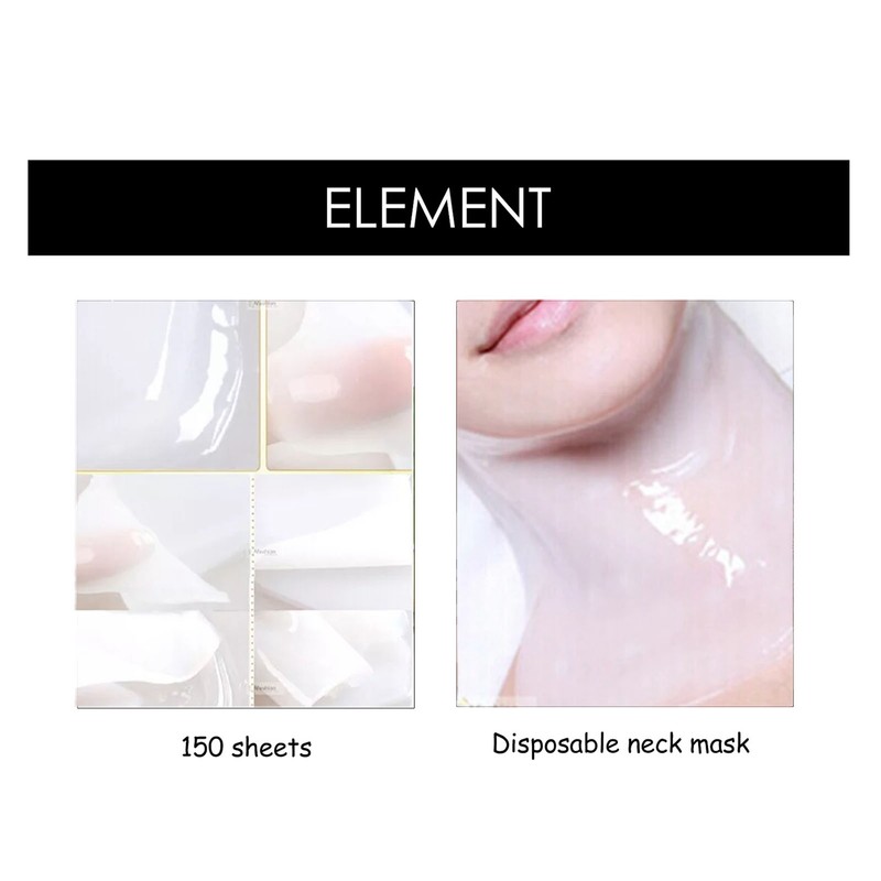 150 Sheets Neck Skin Care Mask Silk Disposable Wrinkle Removal