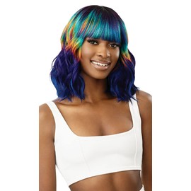 WIGPOP Outre Full Wig Color Play Heat Resistant Fiber High Tex LIBRA (1B)