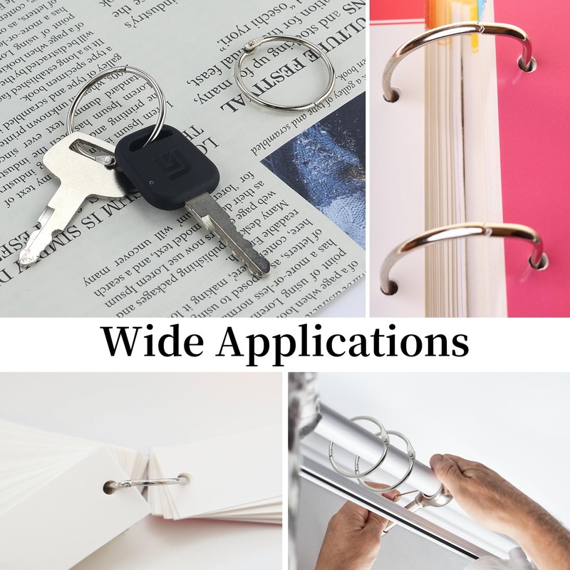 20 Pcs Binder Rings,Metal Rings,30mm Loose Leaf Binders,1.2 Inch Round