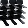 12 Pack - 6 inch Black Hidden L Shelf Bracket