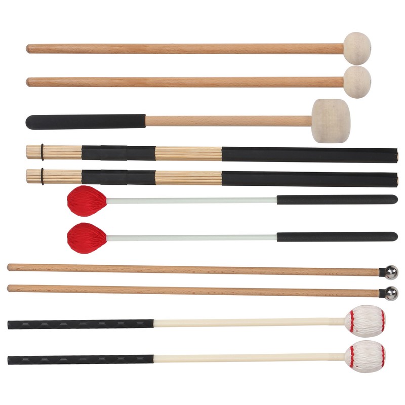 11Pcs Drumstick Set Snare Drum Percussion Tuning Hammer Instrument Training